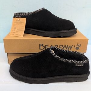 BEARPAW Beau Suede Slip On Slipper Men's Shoe US 11 Black 3048M